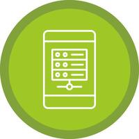 Mobile Database Line Multi Circle Icon vector