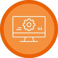 Monitoring Software Line Multi Circle Icon vector