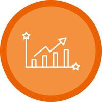 Growing Data Line Multi Circle Icon vector