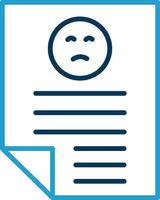 Bad Review Line Blue Two Color Icon vector