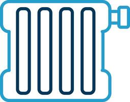 Radiator Line Blue Two Color Icon vector