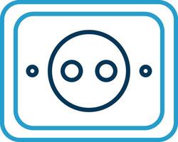 Socket Line Blue Two Color Icon vector