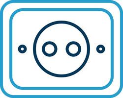 Socket Line Blue Two Color Icon vector