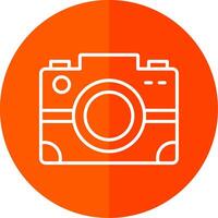 Camera Line Yellow White Icon vector