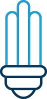Bulb Line Blue Two Color Icon vector