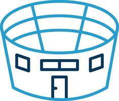 Stadium Line Blue Two Color Icon vector