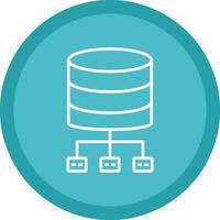 Database Architecture Line Multi Circle Icon vector