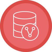 Database Sharing Line Multi Circle Icon vector