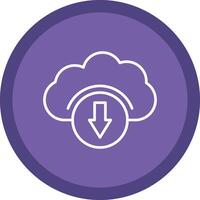 Cloud Services Line Multi Circle Icon vector