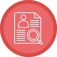 Worker Search Line Multi Circle Icon vector