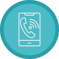 Wifi Call Line Multi Circle Icon vector