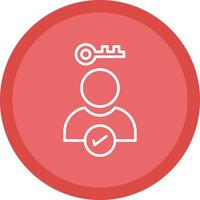 Authentication Line Multi Circle Icon vector
