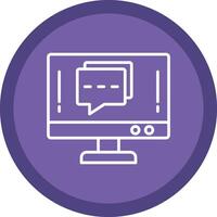 Info Chat Line Multi Circle Icon vector