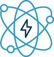 Atomic Energy Line Blue Two Color Icon vector