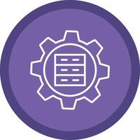 Database Management Line Multi Circle Icon vector
