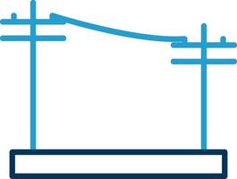 Power Line Blue Two Color Line Blue Two Color Icon vector