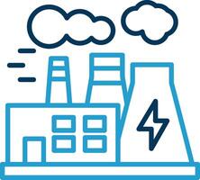 Power Plant Line Blue Two Color Icon vector