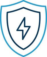 Save Energy Line Blue Two Color Icon vector