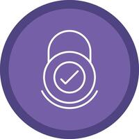 Security Check Line Multi Circle Icon vector