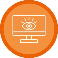 Monitoring Line Multi Circle Icon vector