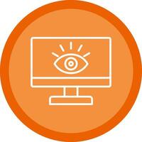 Monitoring Line Multi Circle Icon vector