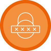 Security Password Line Multi Circle Icon vector