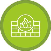 Firewall Line Multi Circle Icon vector