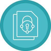 Security File Fix Line Multi Circle Icon vector