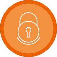 Lock Line Multi Circle Icon vector