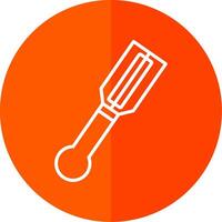 Slicer Line Yellow White Icon vector