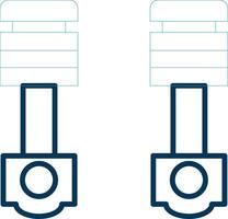 Pistons Line Blue Two Color Icon vector