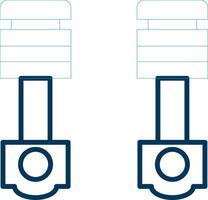 Pistons Line Blue Two Color Icon vector