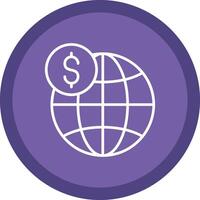 Global Business Line Multi Circle Icon vector