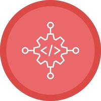 Code Management Line Multi Circle Icon vector