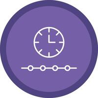 gratis hora línea multi circulo icono vector