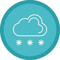 Cloud Computing Line Multi Circle Icon vector