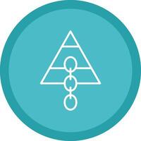 Link pyramide Line Multi Circle Icon vector