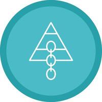 Link pyramide Line Multi Circle Icon vector