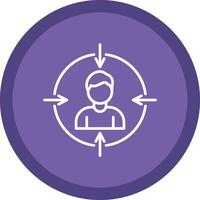 Target Audiences Line Multi Circle Icon vector