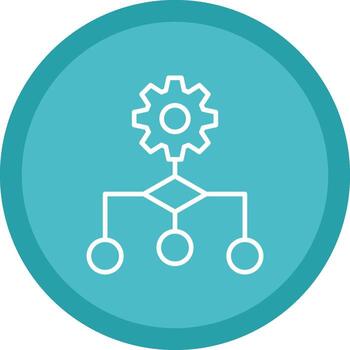 Algorithm Line Multi Circle Icon vector