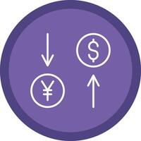 Exchange Rate Line Multi Circle Icon vector