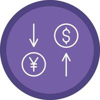 Exchange Rate Line Multi Circle Icon vector