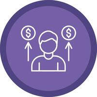 Business Man Line Multi Circle Icon vector