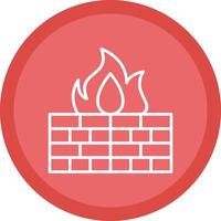 Firewall Line Multi Circle Icon vector