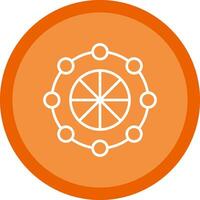 Link Wheel Line Multi Circle Icon vector