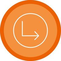 Turn Line Multi Circle Icon vector