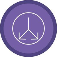 Split Line Multi Circle Icon vector