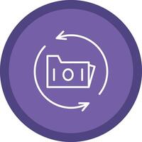 Data Backup Line Multi Circle Icon vector