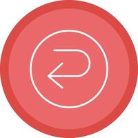 U Turn Line Multi Circle Icon vector