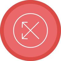 Intersect Line Multi Circle Icon vector